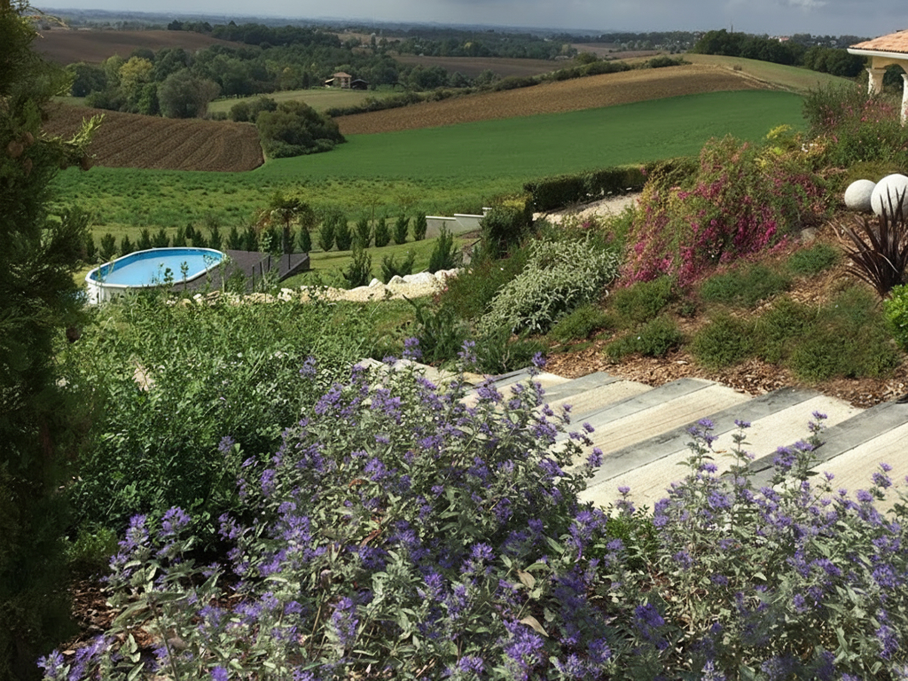 A Mediterranean-inspired garden